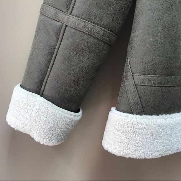 Sam Edelman Faux Leather & Faux Shearling Moto Jacket (S) - Picture 10 of 11